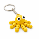 🔥🐙 Polvo Articulável Antiestresse – Chaveiro Fidget Fofo e Relaxante (Compacto)