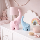 Kit 2 Elefantes Decorativos 3D com Textura Crochê (10 e 15 cm) – Design Moderno para Decoração